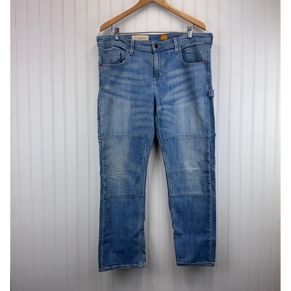 Pilcro and the Letterpress Carpenter Jeans Womens 32 Light Blue Utility Workwear